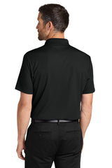 Port Authority Mens Plaited Pique Short Sleeve Polo Shirt - Deep Black - Coming Soon