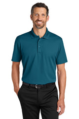 Port Authority Mens Plaited Pique Short Sleeve Polo Shirt - Moroccan Blue - Coming Soon