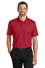 Port Authority Mens Plaited Pique Short Sleeve Polo Shirt - Rich Red - Coming Soon