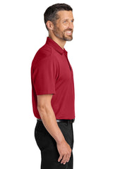Port Authority Mens Plaited Pique Short Sleeve Polo Shirt - Rich Red - Coming Soon