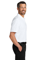 Port Authority Mens Plaited Pique Short Sleeve Polo Shirt - White - Coming Soon