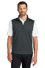 Port Authority Mens C-FREE Double Knit 1/4 Zip Vest - Heather Steel Grey - Coming Soon