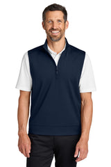 Port Authority Mens C-FREE Double Knit 1/4 Zip Vest - True Navy Blue - Coming Soon