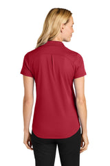 Port Authority Womens Plaited Pique Short Sleeve Polo Shirt - Rich Red - Coming Soon