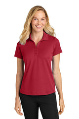 Port Authority Womens Plaited Pique Short Sleeve Polo Shirt - Rich Red - Coming Soon