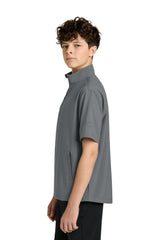 Richardson Youth Barrage Short Sleeve 1/4 Zip Wind Jacket - Charcoal Grey - Coming Soon