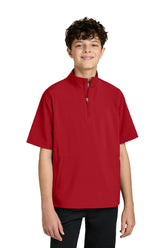 Richardson Youth Barrage Short Sleeve 1/4 Zip Wind Jacket - Red - Coming Soon