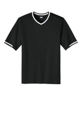 Sport-Tek Mens Tough Mesh V-Neck Baseball Jersey - Black - Coming Soon