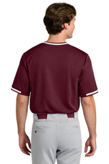 Sport-Tek Mens Tough Mesh V-Neck Baseball Jersey - Maroon - Coming Soon