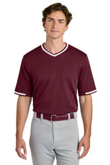 Sport-Tek Mens Tough Mesh V-Neck Baseball Jersey - Maroon - Coming Soon