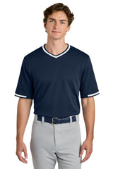 Sport-Tek Mens Tough Mesh V-Neck Baseball Jersey - True Navy Blue - Coming Soon