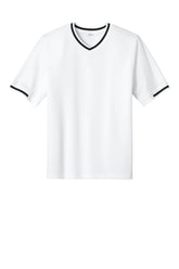 Sport-Tek Mens Tough Mesh V-Neck Baseball Jersey - White - Coming Soon