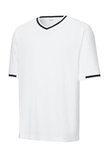 Sport-Tek Mens Tough Mesh V-Neck Baseball Jersey - White - Coming Soon