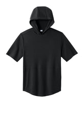 Sport-Tek Mens Club Short Sleeve Hooded T-Shirt Hoodie - Black - Coming Soon