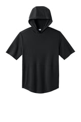Sport-Tek Mens Club Short Sleeve Hooded T-Shirt Hoodie - Black - Coming Soon