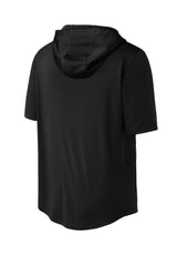 Sport-Tek Mens Club Short Sleeve Hooded T-Shirt Hoodie - Black - Coming Soon