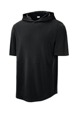 Sport-Tek Mens Club Short Sleeve Hooded T-Shirt Hoodie - Black - Coming Soon