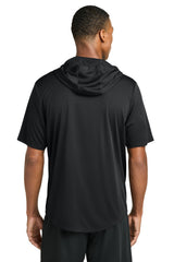 Sport-Tek Mens Club Short Sleeve Hooded T-Shirt Hoodie - Black - Coming Soon