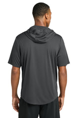 Sport-Tek Mens Club Short Sleeve Hooded T-Shirt Hoodie - Iron Grey - Coming Soon