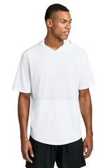 Sport-Tek Mens Club Short Sleeve Hooded T-Shirt Hoodie - White - Coming Soon