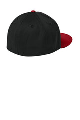 Sport-Tek Hats Mens Impact Mesh Stretch-Tek Hat - Black/Deep Red/Black - Coming Soon