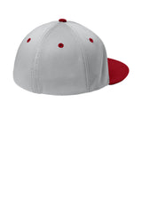 Sport-Tek Hats Mens Impact Mesh Stretch-Tek Hat - Silver Grey/Deep Red/Silver Grey - Coming Soon