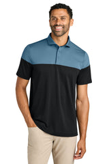 TravisMathew Mens Onward Colorblock Short Sleeve Polo Shirt - Copen Blue/Black - Coming Soon