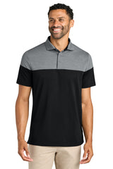 TravisMathew Mens Onward Colorblock Short Sleeve Polo Shirt - Heather Quiet Shade Grey/Black - Coming Soon