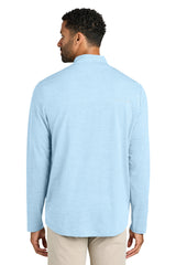 TravisMathew Mens Onward 1/4 Zip Sweatshirt - Heather Airy Blue - Coming Soon