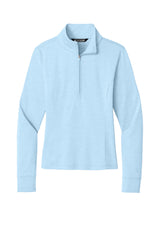 TravisMathew Womens Onward 1/4 Zip Sweatshirt w/ Pockets - Heather Airy Blue - Coming Soon