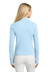 TravisMathew Womens Onward 1/4 Zip Sweatshirt w/ Pockets - Heather Airy Blue - Coming Soon