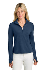 TravisMathew Womens Onward 1/4 Zip Sweatshirt w/ Pockets - Heather Navy Blue - Coming Soon