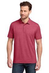 TravisMathew Mens Crestview Short Sleeve Polo Shirt - Heather Scooter Red - Coming Soon
