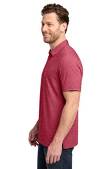 TravisMathew Mens Crestview Short Sleeve Polo Shirt - Heather Scooter Red - Coming Soon