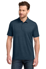 TravisMathew Mens Crestview Short Sleeve Polo Shirt - Heather Vintage Indigo Blue - Coming Soon
