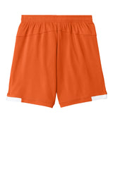 Sport-Tek Youth Club Shorts - Deep Orange/White - Coming Soon