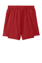 Sport-Tek Youth Club Shorts - Deep Red/White - Coming Soon