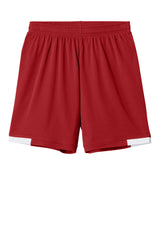 Sport-Tek Youth Club Shorts - Deep Red/White - Coming Soon