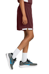 Sport-Tek Youth Club Shorts - Maroon/White - Coming Soon