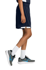 Sport-Tek Youth Club Shorts - True Navy Blue/White - Coming Soon