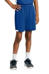 Sport-Tek Youth Club Shorts - True Royal Blue/White - Coming Soon