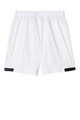 Sport-Tek Youth Club Shorts - White/Black - Coming Soon