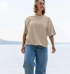 Womens Graphic Tees- Surf School Graphic Oversized T-shirt