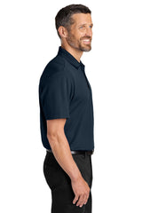 Port Authority Mens Plaited Pique Short Sleeve Polo Shirt - Night Navy Blue - Coming Soon