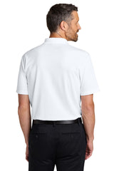 Port Authority Mens Plaited Pique Short Sleeve Polo Shirt - White - Coming Soon