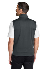 Port Authority Mens C-FREE Double Knit 1/4 Zip Vest - Heather Steel Grey - Coming Soon