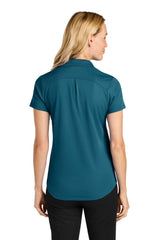 Port Authority Womens Plaited Pique Short Sleeve Polo Shirt - Moroccan Blue - Coming Soon