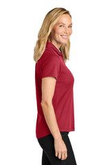Port Authority Womens Plaited Pique Short Sleeve Polo Shirt - Rich Red - Coming Soon