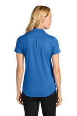 Port Authority Womens Plaited Pique Short Sleeve Polo Shirt - Strong Blue - Coming Soon