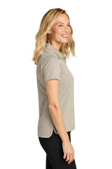 Port Authority Womens Dry Zone Moisture Wicking Short Sleeve Polo Shirt - Sahara Brown - Coming Soon